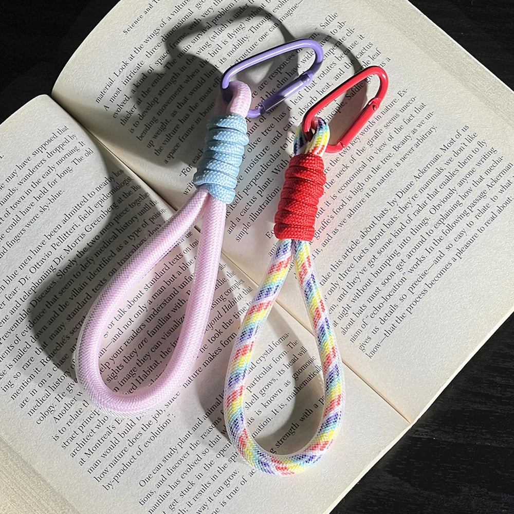 Mesh Landyard Fluorescent Pendant Mobile Phone Bag Rope Keychain Fashion Creative Decorative Keycord Accessories Wrist Strap