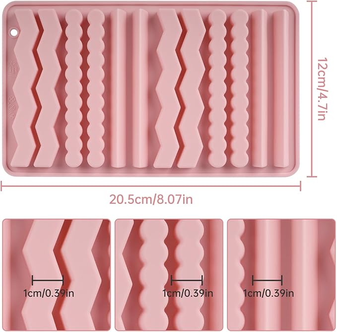 New Chocolate Bar Silicone Mold Stick Cookie Baking Tray Ice Cube Candy Protein Energy Wax Melt Crayon Kitchen Accessories Tools