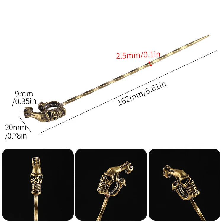 Retro Carved Cigar Drill Dredge Cigar Pass Needle Personality Engraved Cigar Needle Drill Cigar Knife Cigar Smoking Accessories