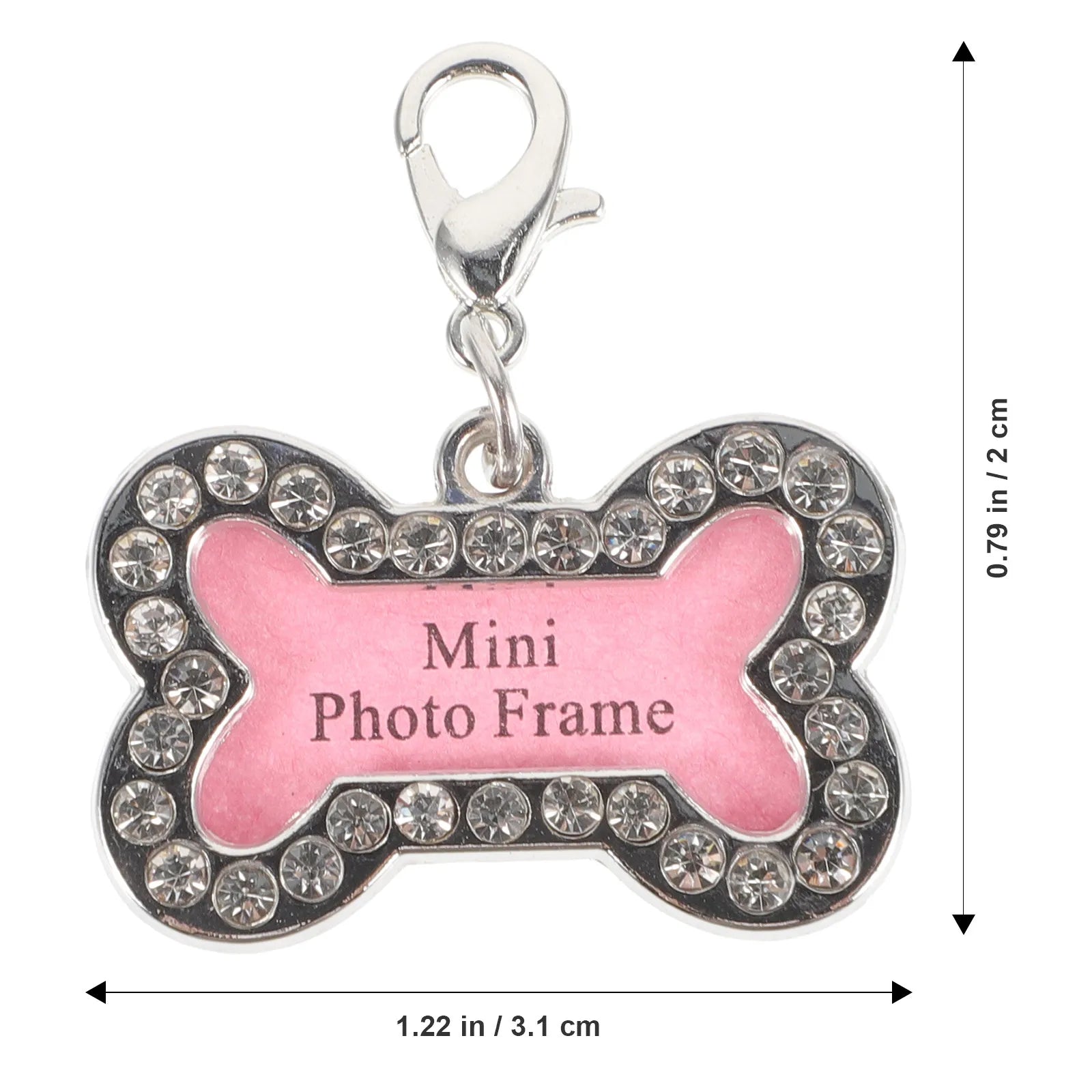 2Pcs Cute Stainless Steel Pet Identity Tags Bone Shaped Dog Name Tags for Small Large Dogs Cats Engraving Collar Charm