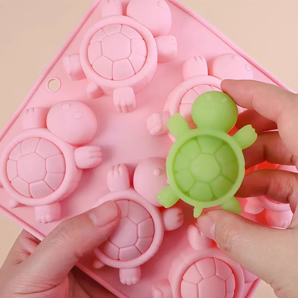 Turtles Ice Tray 3D Tortoises Sea Turtles Silicone Mold For DIY Ice Cubes Hand-Made Kitchen Baking Supplies For Kids' Activities