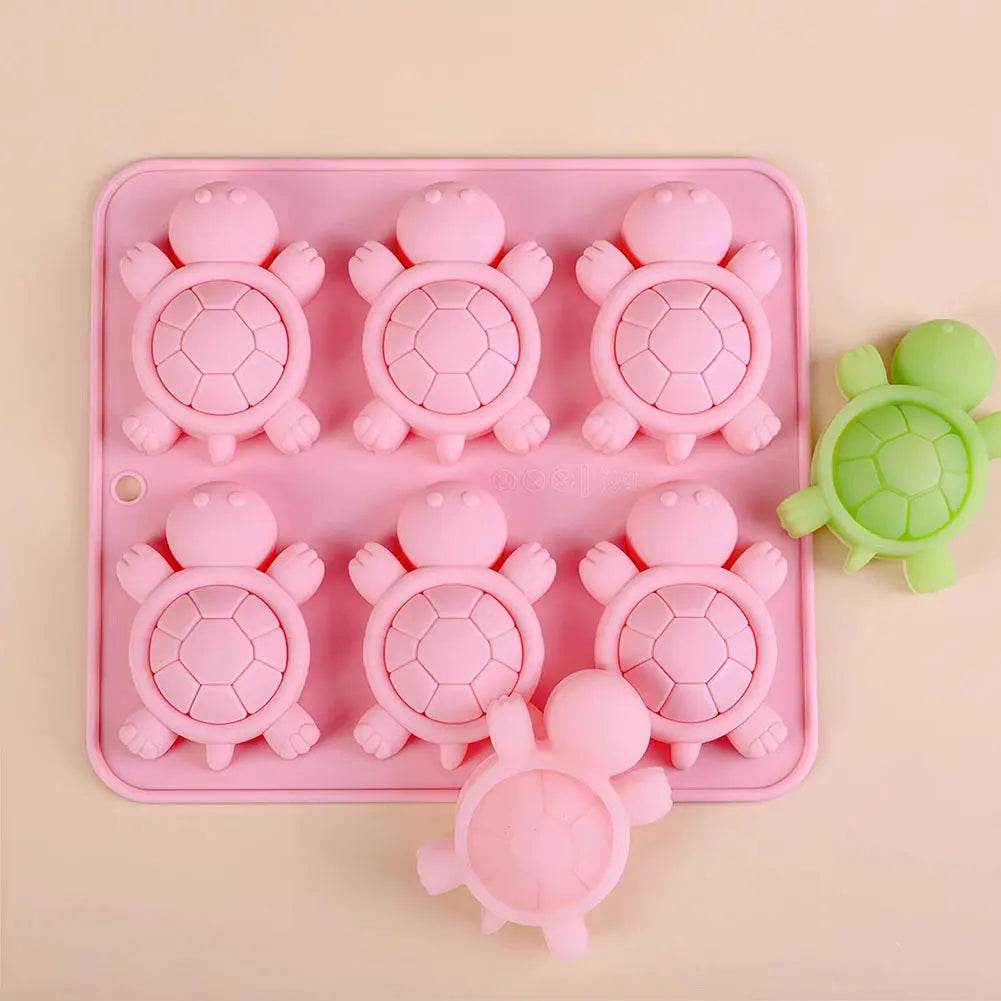 Turtles Ice Tray 3D Tortoises Sea Turtles Silicone Mold For DIY Ice Cubes Hand-Made Kitchen Baking Supplies For Kids' Activities