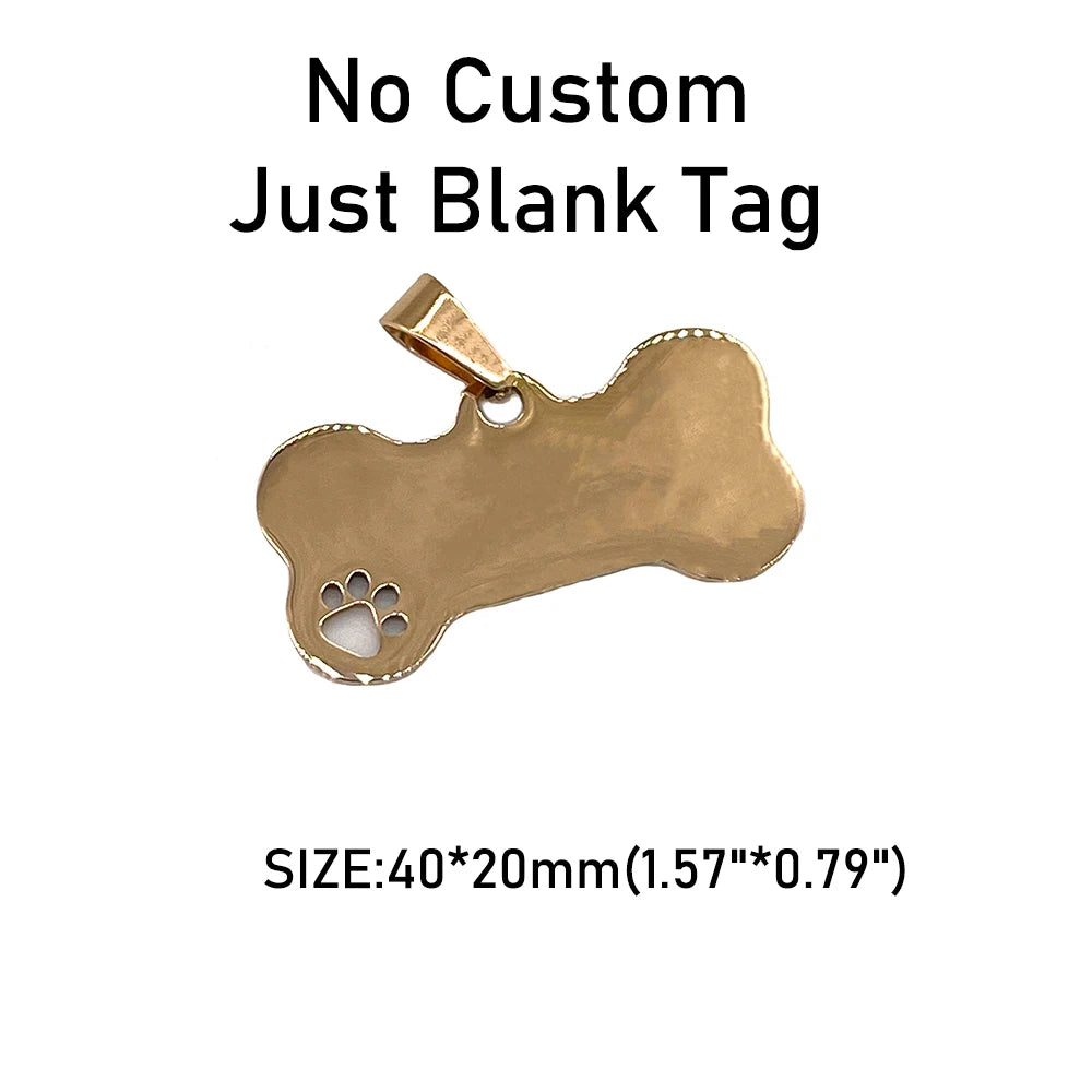 Customized Dog Collar Tag Color Bone Pendant for Dog Medal with Engraving Name Personalized Number Kitten Puppy Cat Accessories