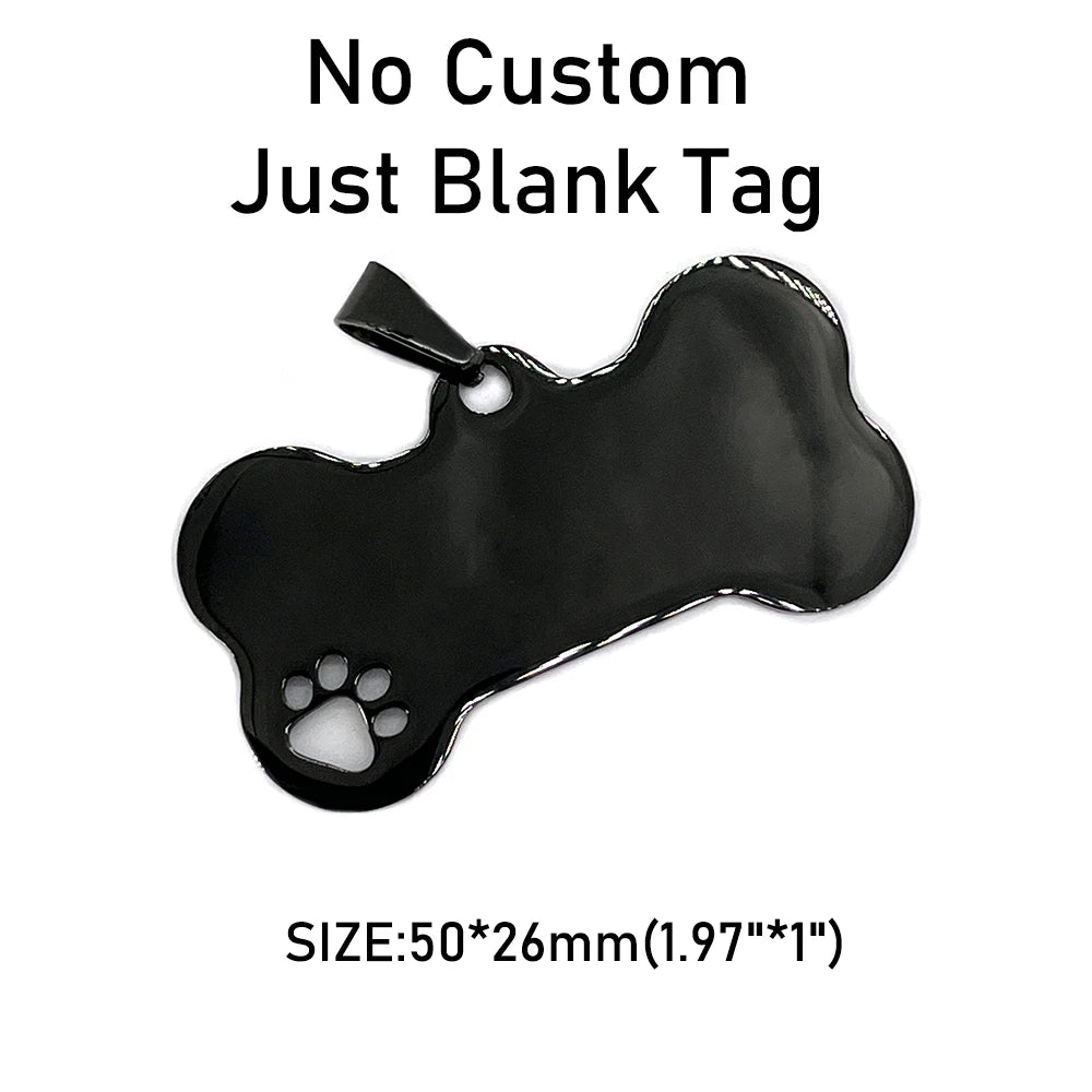Customized Dog Collar Tag Color Bone Pendant for Dog Medal with Engraving Name Personalized Number Kitten Puppy Cat Accessories
