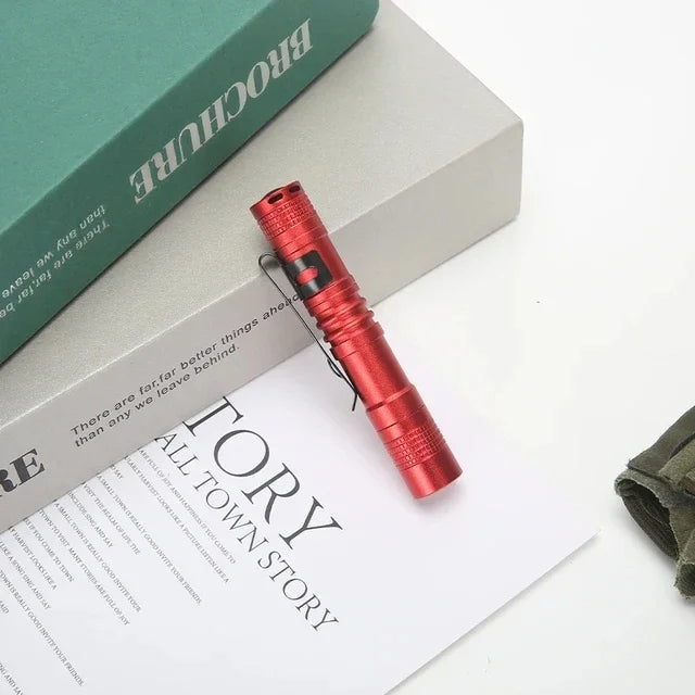 Mini Portable LED Pen Light with Clip Ultra Bright High Lumens Pocket Handheld Flashlight Torch for Camping Outdoor Emergency