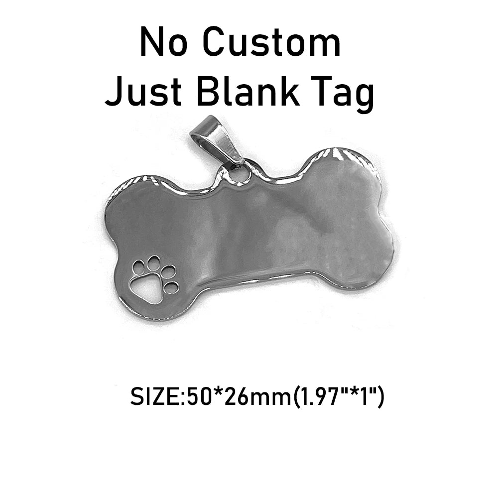 Customized Dog Collar Tag Color Bone Pendant for Dog Medal with Engraving Name Personalized Number Kitten Puppy Cat Accessories