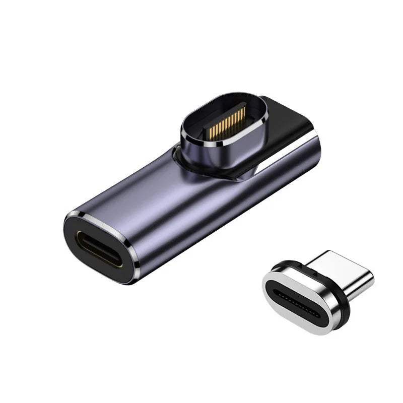 100W Car Type-C Magnetic Converter 40Gbps USB Flash Drive Multi-Functional Adapter Vehicle Data Transmission Charge Accessories