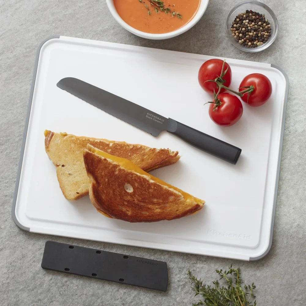 Nonslip Plastic Cutting Board Durable Design Dishwasher Safe Nonabsorbent Rectangular Kitchen Essential Food Prep Tool with