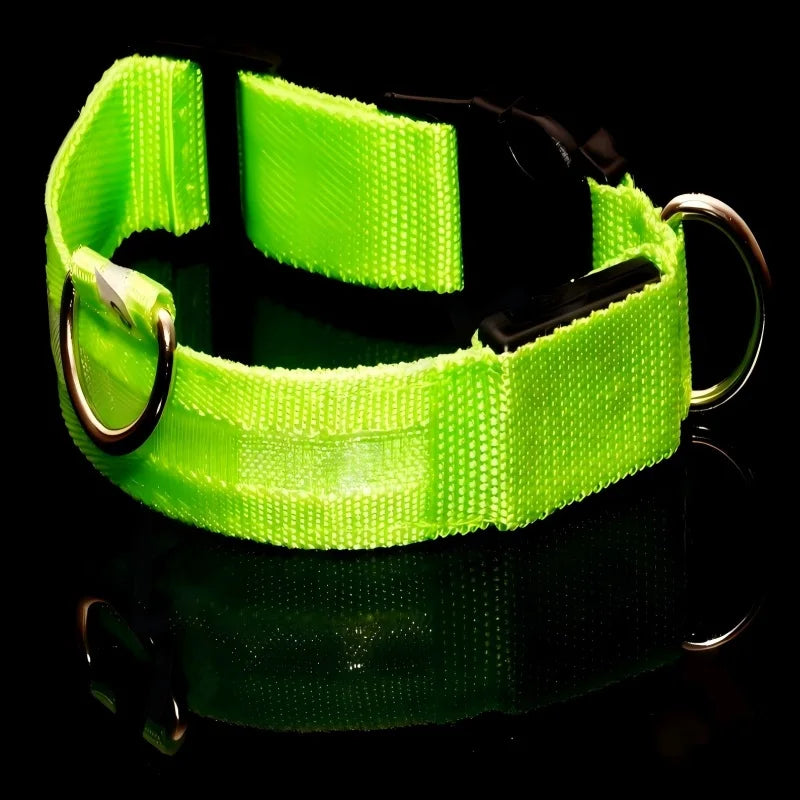 3 Modes LED Flashing Dog Collar, USB Rechargeable & Battery Operated Adjustable Dog Loss Prevention Collar Pet Accessories
