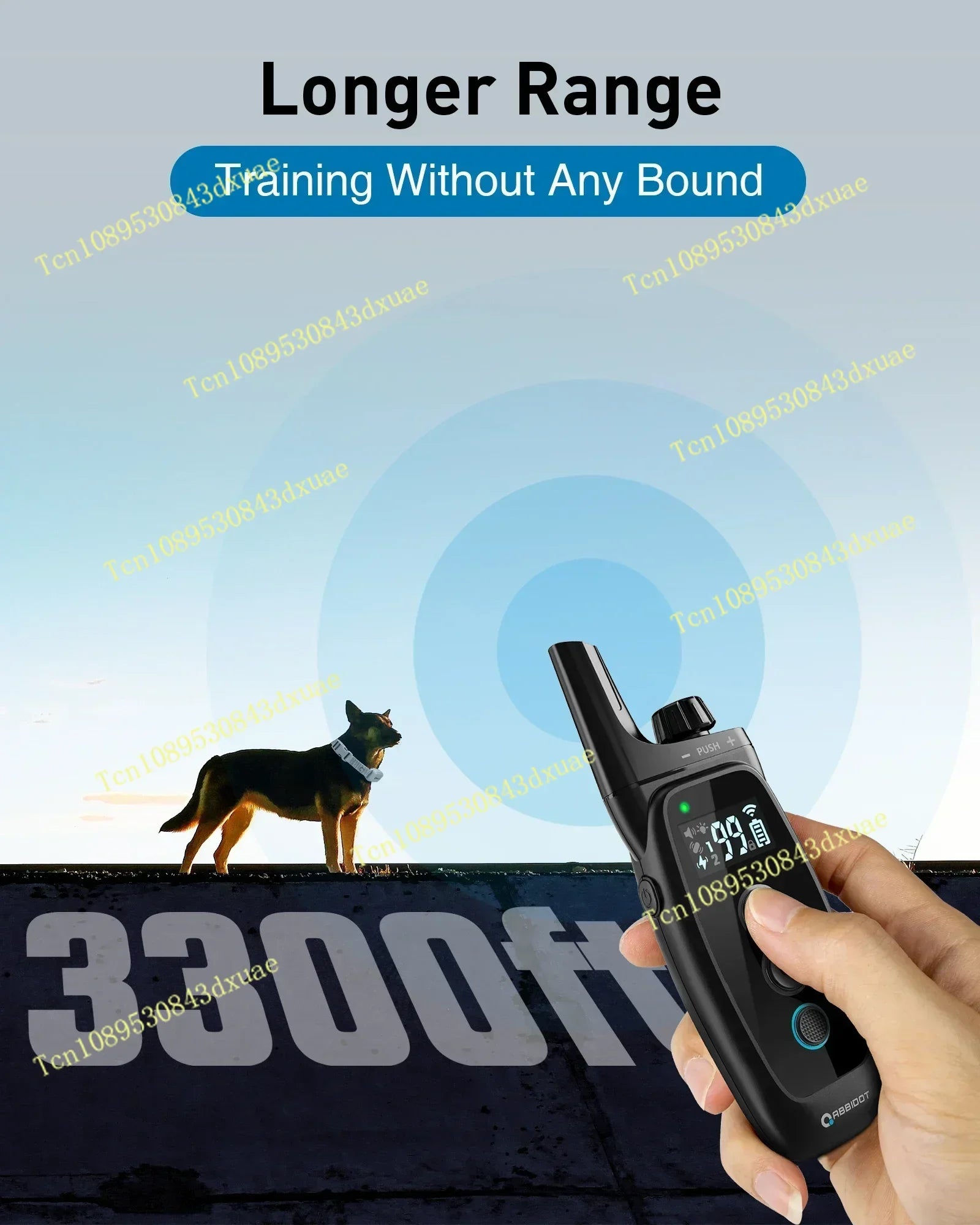 20252025New ABBIDOT T50 Training Collar Dogs Electric Shock for Large Pets 3000ft LED Light Canine Equipment Supplies Accessorie