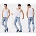 Four Seasons Men Pure Cotton Vest Youth Fit Sports Fitness Middle-aged Casual Sleeveless Top