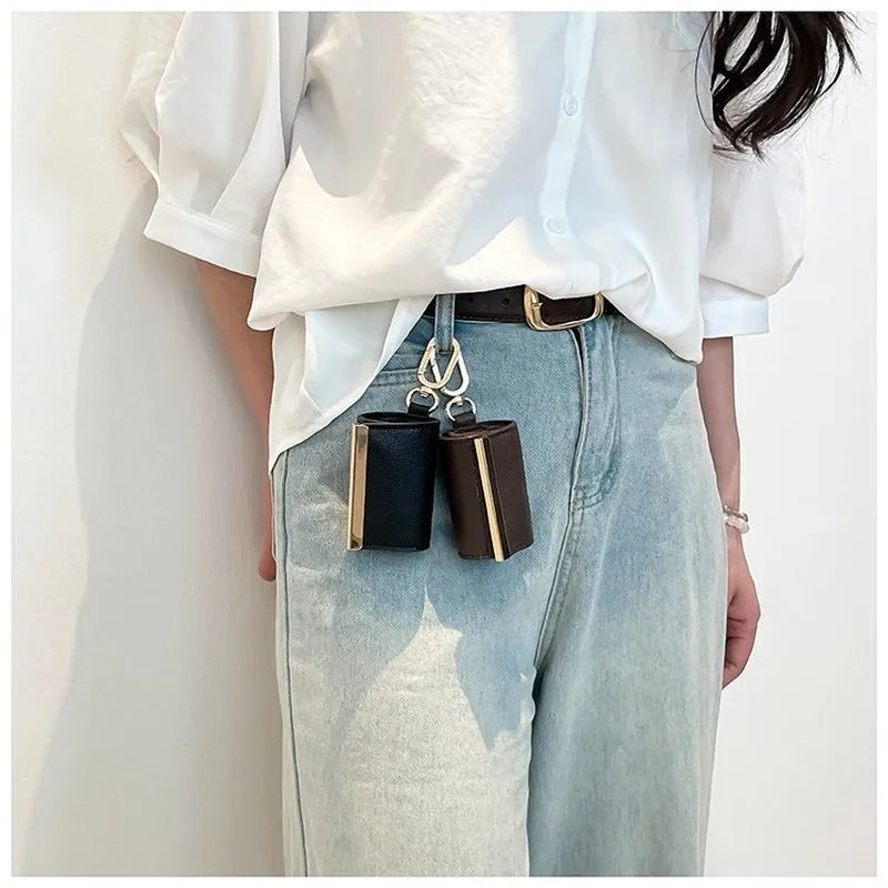 Collapsible Bag Keychain Storage Bag Large Capacity Environmentally Friendly And Convenient Shopping Bag Pendant Accessory Bag