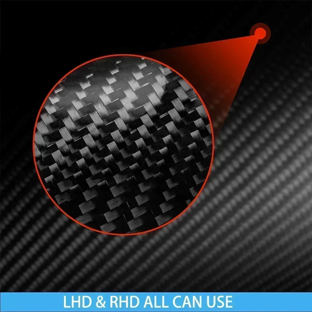 Carbon Fiber Car Accessories Cigarette Lighter Decorative Interior Cover Modified Trim Sticker For Hyundai Kona N 2018-2023