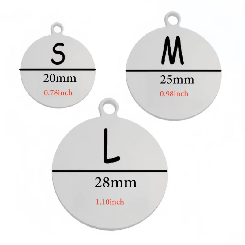 Custom Pet Name Puppy Anti-lost Collars Personalized Cute Engraving Stainless Steel Tag Dog Cat Name Tag Pets Dog Accessories