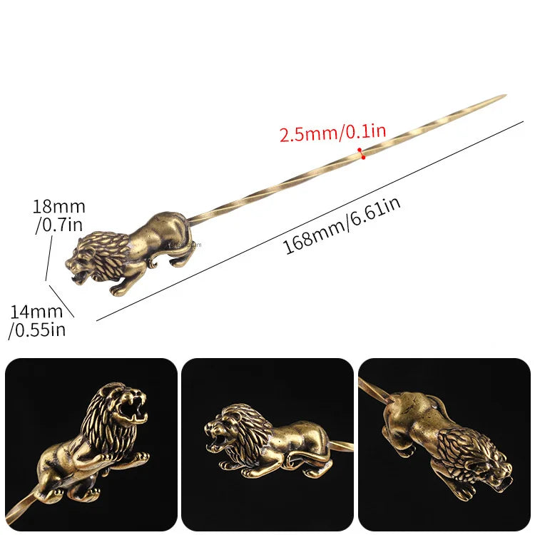Retro Carved Cigar Drill Dredge Cigar Pass Needle Personality Engraved Cigar Needle Drill Cigar Knife Cigar Smoking Accessories