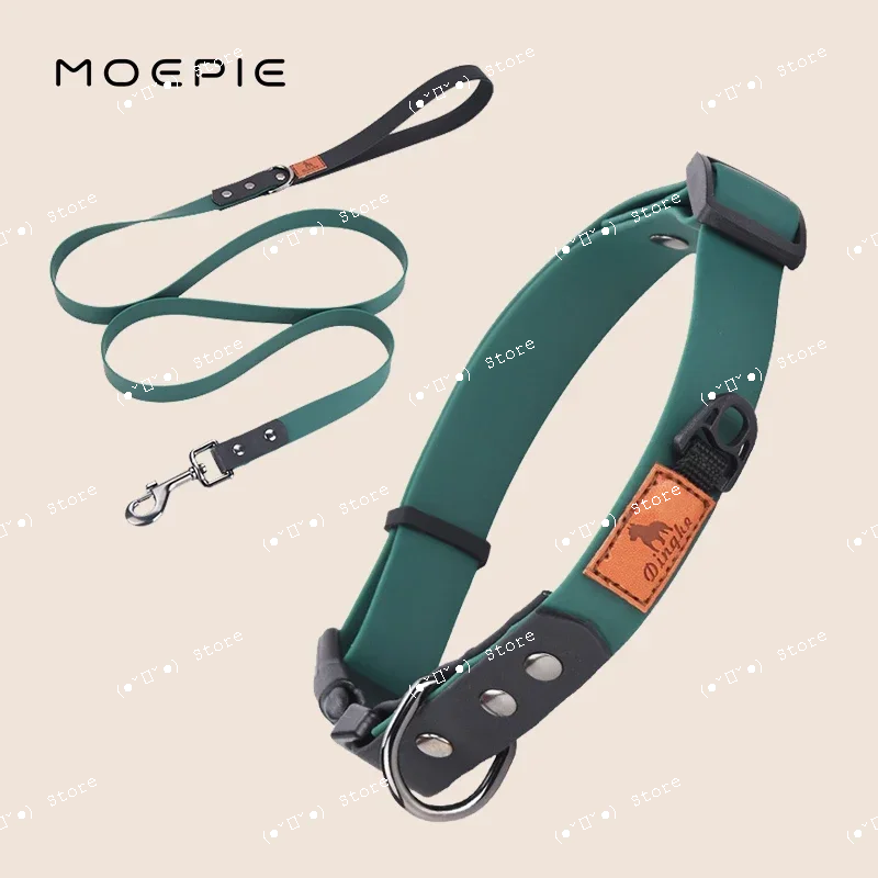 waterproof small medium dog collar and leash set schnauzer corgi shiba french bulldog puppy collars dogs accesorios cat collar