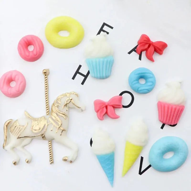 Trojan horse ice cream doughnut silicone mold candy cake candy mold chocolate decoration tool mold