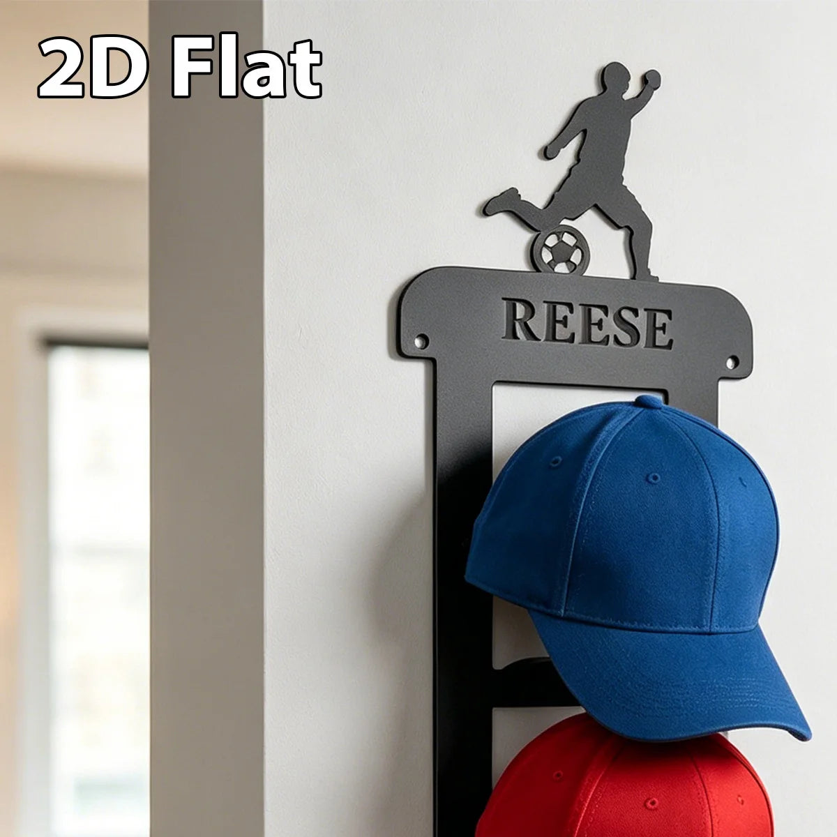 Custom Name Metal Hat Rack Space Saving Baseball Hat Hanger Perfect DIY Idea Perfect DIY Idea