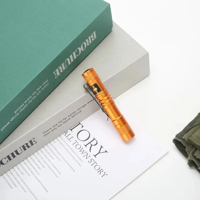 Mini Portable LED Pen Light with Clip Ultra Bright High Lumens Pocket Handheld Flashlight Torch for Camping Outdoor Emergency