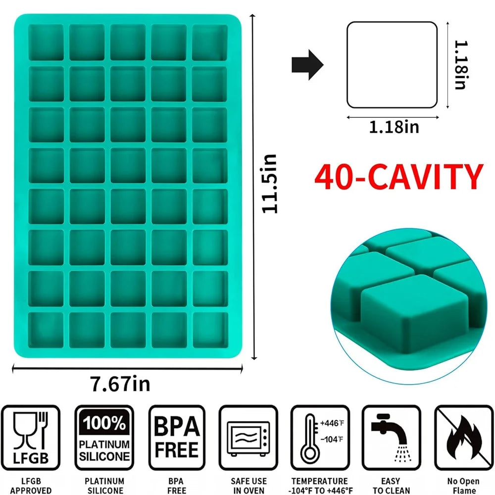 1 Square Chocolate Bar Mold Silicone Deep Cavity Mold Fondant Mold Candy Jelly Ice Cube Praline Caramel Mold DIY Cake BakingTooL