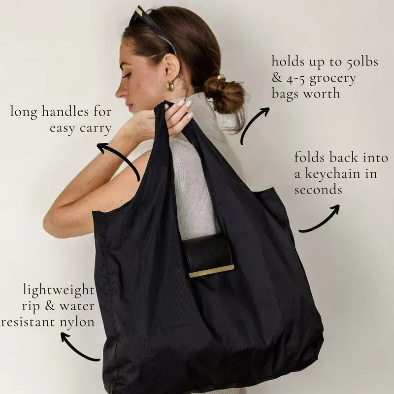 Collapsible Bag Keychain Storage Bag Large Capacity Environmentally Friendly And Convenient Shopping Bag Pendant Accessory Bag