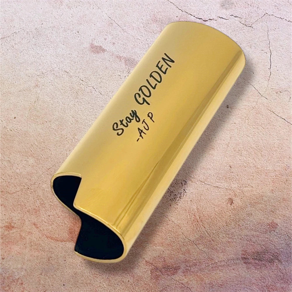 Personalized Metal Lighter Case Holder Custom Engraved Name Logo Lighters Cigar Cigarette Dad Birthday Gift Smoking Accessories