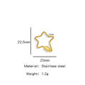 5Pcs Stainless Steel Gold Plated Spring Ring Clasps Geometric Shaped Open Jump Rings for DIY Jewelry Making