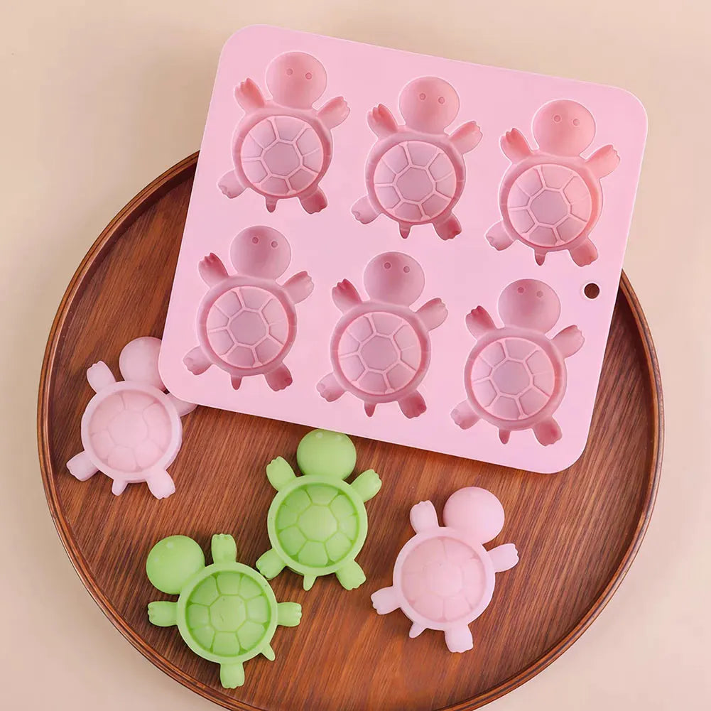 Turtles Ice Tray 3D Tortoises Sea Turtles Silicone Mold For DIY Ice Cubes Hand-Made Kitchen Baking Supplies For Kids' Activities