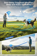 Wireless Fence Dogs Collar Remote Control Rechargeable Waterproof Perimeter Training Bark Control Hd Display Two Dogs