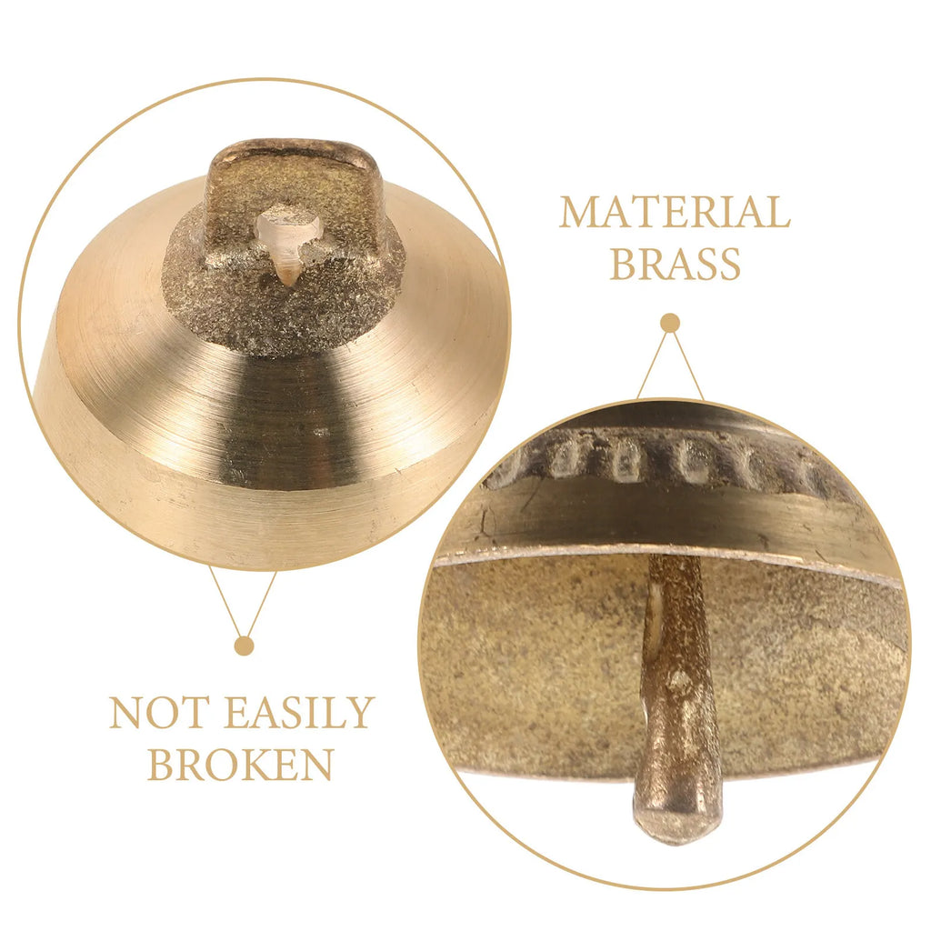 Small Golden Brass Vintage Bell Mini Jingle Charm for Doorbell Dog Collar Pendant DIY Craft Wind Chime Adds Home Atmosphere