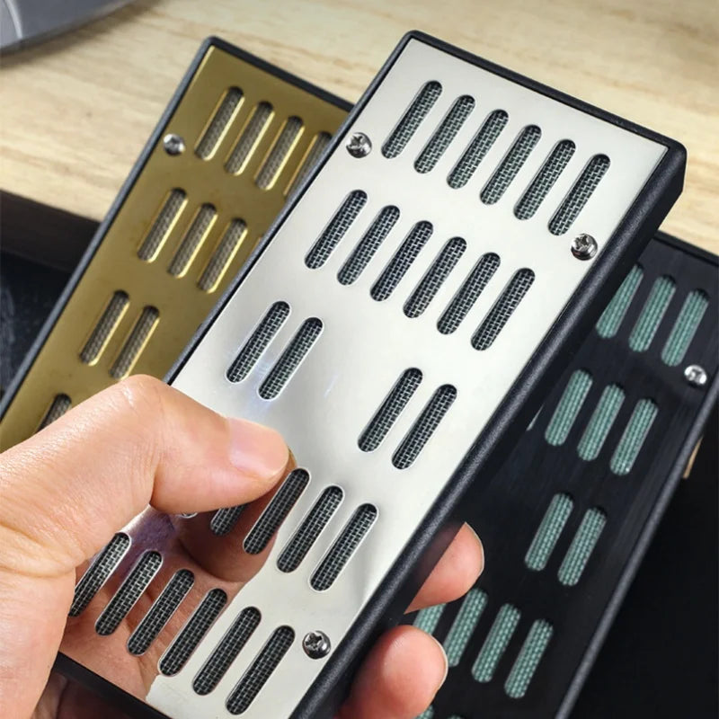 Cigar Humidifier Metal Face Cigar Moisturizing Tablets Rectangle Design Cigar Humidor Moisture Accessories