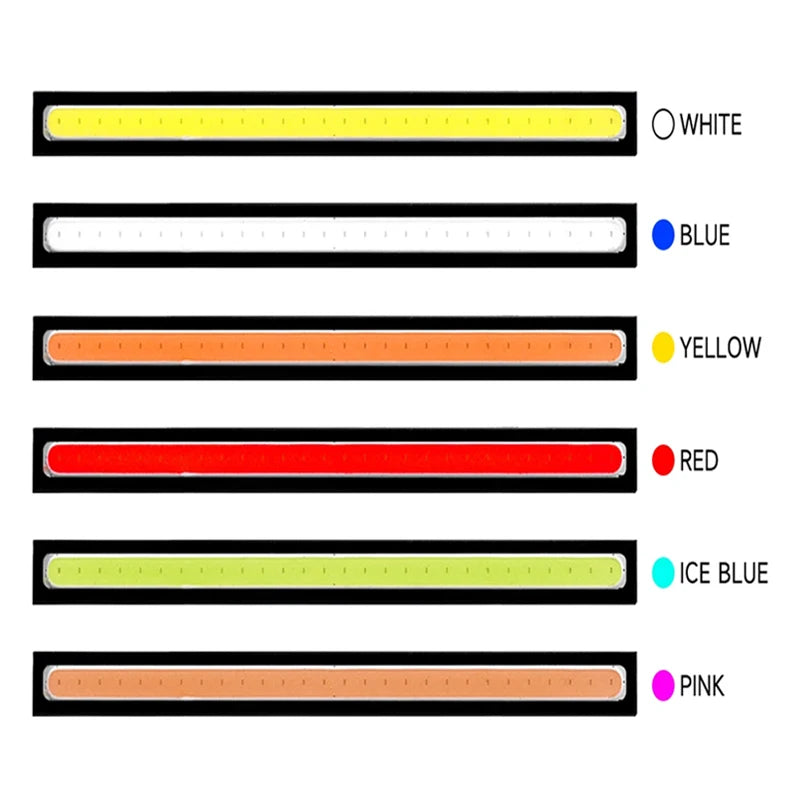 2Pcs 17cm Waterproof Led Cob Light Stripe Ultra-thin High-brightness LED Daytime Running Lights 12V Decorative Lighting