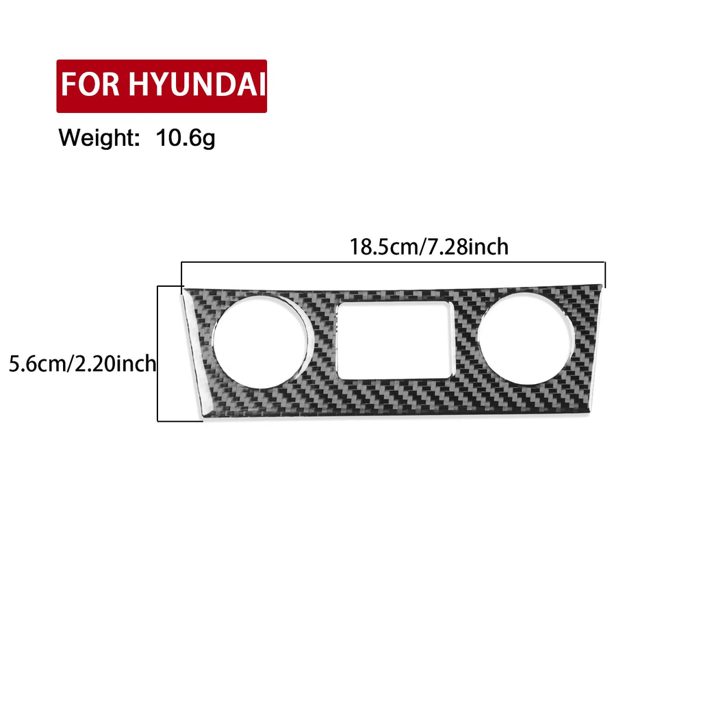Carbon Fiber Car Accessories Cigarette Lighter Decorative Interior Cover Modified Trim Sticker For Hyundai Kona N 2018-2023
