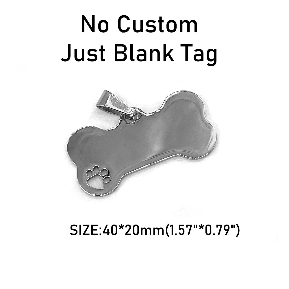 Customized Dog Collar Tag Color Bone Pendant for Dog Medal with Engraving Name Personalized Number Kitten Puppy Cat Accessories
