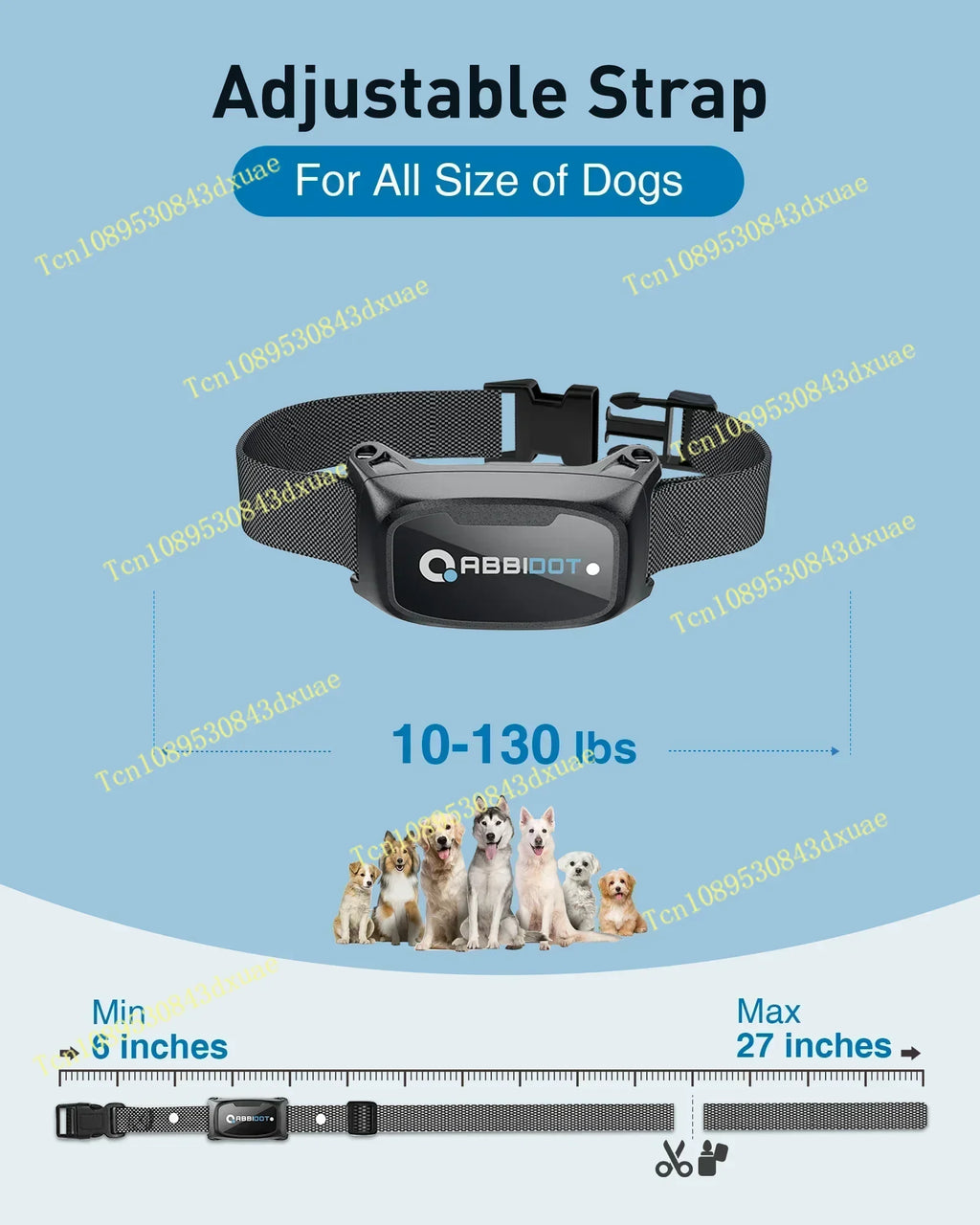 20252025New ABBIDOT T50 Training Collar Dogs Electric Shock for Large Pets 3000ft LED Light Canine Equipment Supplies Accessorie
