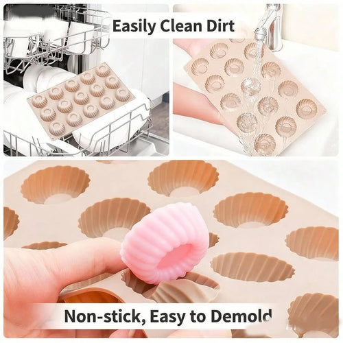 15-Cavity Round Donut Cake Cookie Mold, Chocolate Cookie Mold, Cake Mold, Ice Cream Candy Silicone Mold, Baking Tools, Jelly Mo