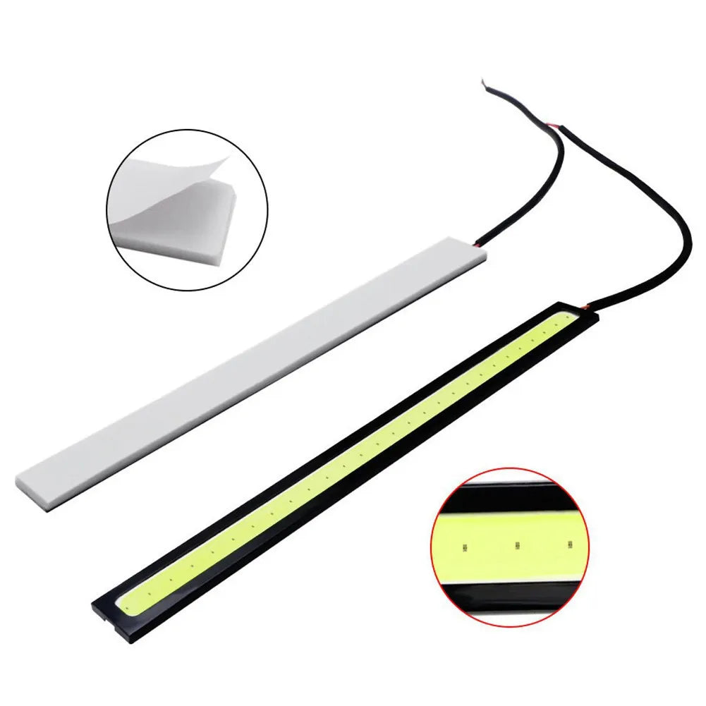 2 Pcs Universal Car Light Bars 17cm Waterproof Led Cob Light Stripe For Car Racing Daytime Running Lamp