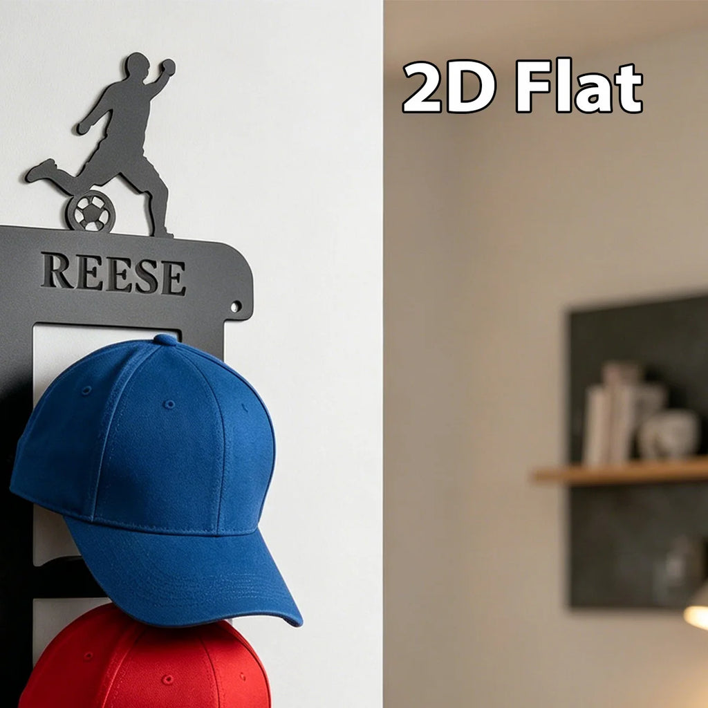 Custom Name Metal Hat Rack Space Saving Baseball Hat Hanger Perfect DIY Idea Perfect DIY Idea