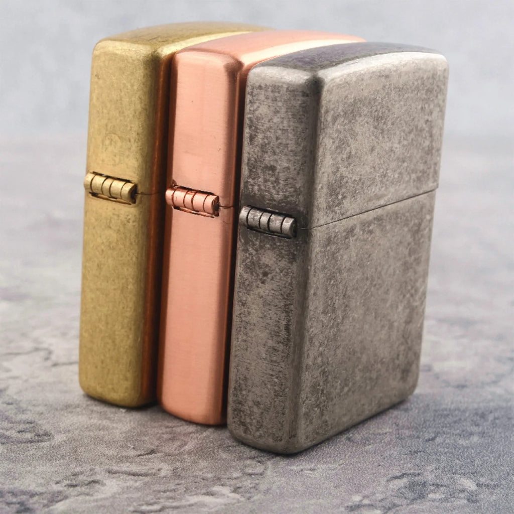 Lighter Cigarette Case Copper Dustproof Moistureproof Universal Lighter Case High-End Lighter Accessories Men Gift