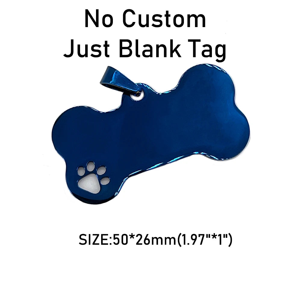Customized Dog Collar Tag Color Bone Pendant for Dog Medal with Engraving Name Personalized Number Kitten Puppy Cat Accessories