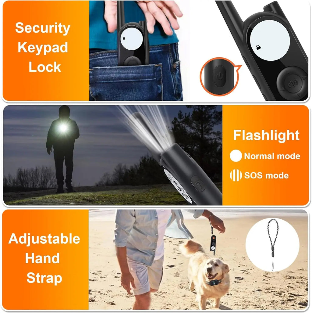 Wireless Dog Fence for 2 Dogs, Covers up to 856 Acres, 185 Days Standby Collar with Training Modes, Flash Light, Waterproof