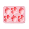 (New) 6-hole Squirrel Oak Cake Silicone Molds Autumn Harvest Festival Ice Grid Chocolate Baking Mould Cake Decorating Tools