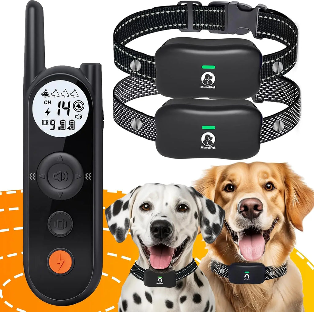 Wireless Dog Fence for 2 Dogs, Covers up to 856 Acres, 185 Days Standby Collar with Training Modes, Flash Light, Waterproof