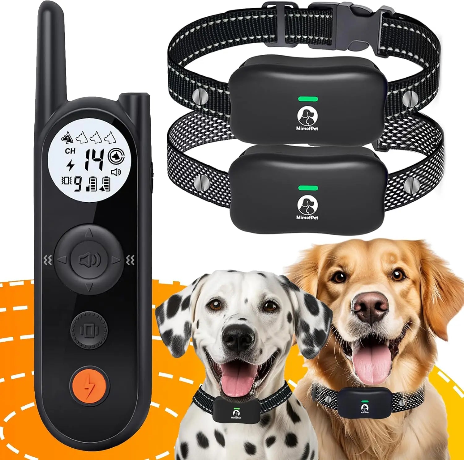 Wireless Dog Fence for 2 Dogs, Covers up to 856 Acres, 185 Days Standby Collar with Training Modes, Flash Light, Waterproof