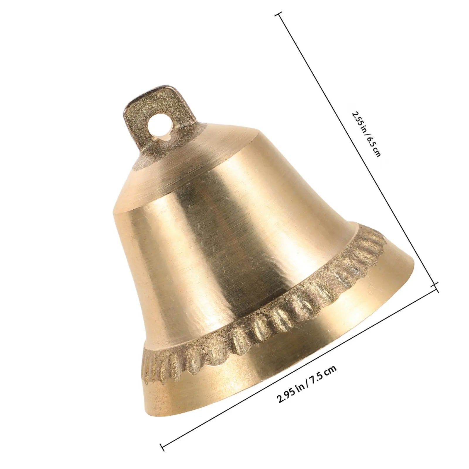 Small Golden Brass Vintage Bell Mini Jingle Charm for Doorbell Dog Collar Pendant DIY Craft Wind Chime Adds Home Atmosphere