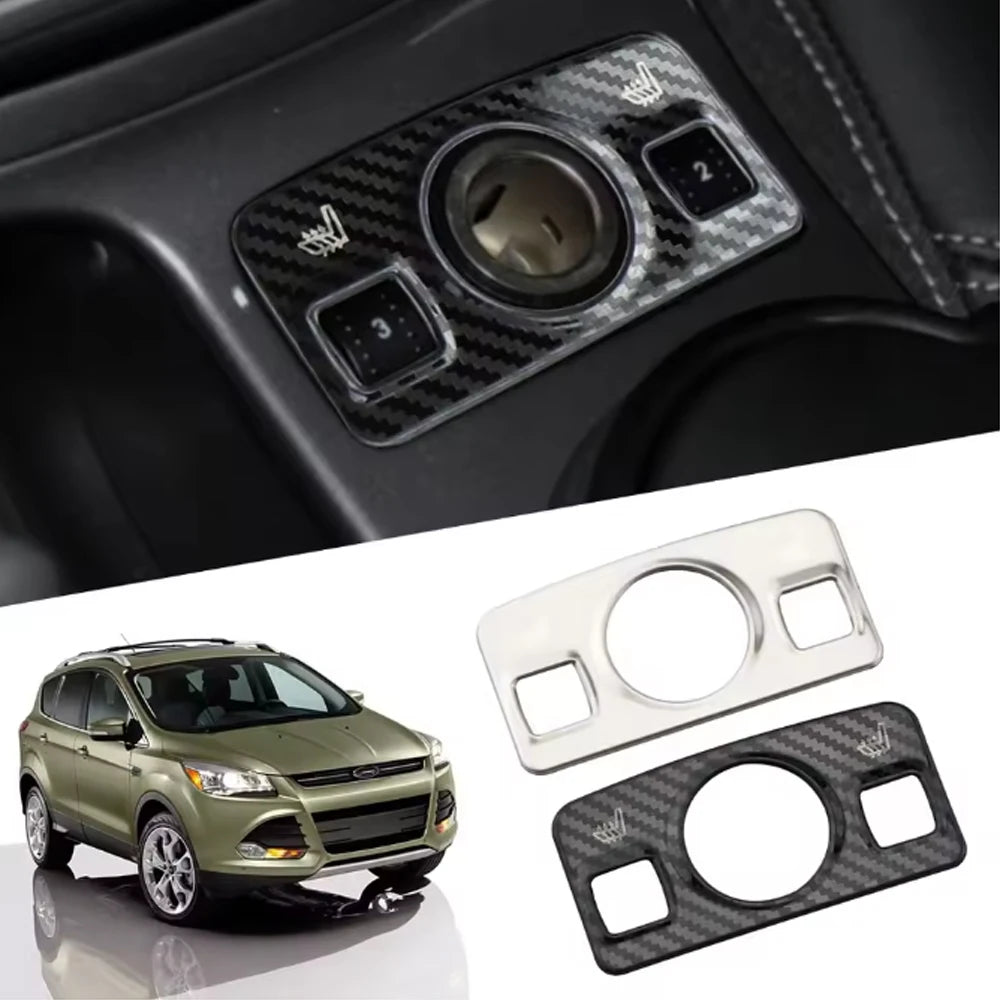 For Ford Kuga Escape 2013 - 2015 Car Cigarette Lighter Panel Cover Decorative Car Styling Trim Interior Accessories