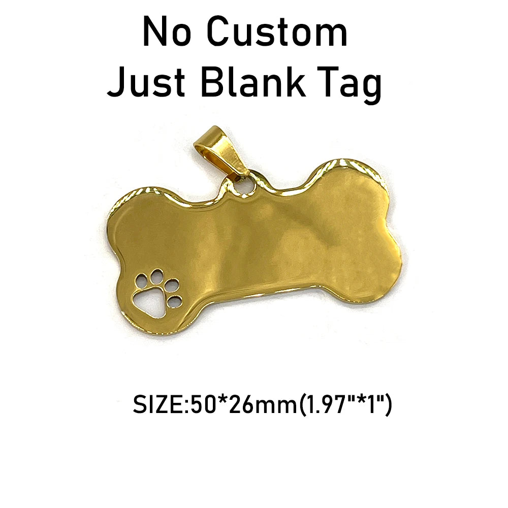 Customized Dog Collar Tag Color Bone Pendant for Dog Medal with Engraving Name Personalized Number Kitten Puppy Cat Accessories