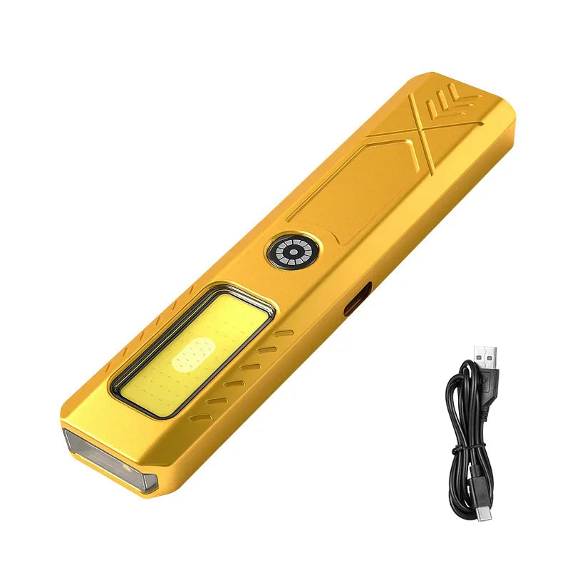 LED Hat Clip Flashlight USB-C Rechargeable 800LM Birght Torch Light- With Magnet, Portable Mini Flood Work Light/Pocket Lantern