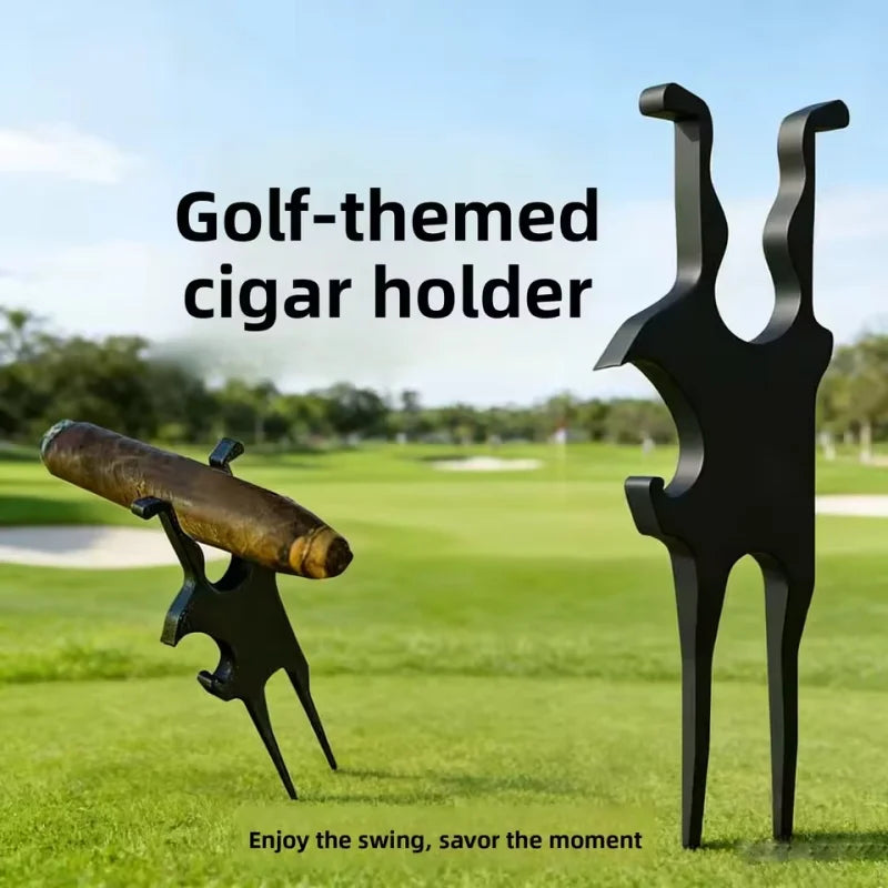 New Golf Cigar Holder Magnetic Multifunctional Ground Insert Stand Divot Tool Portable Golf Accessory
