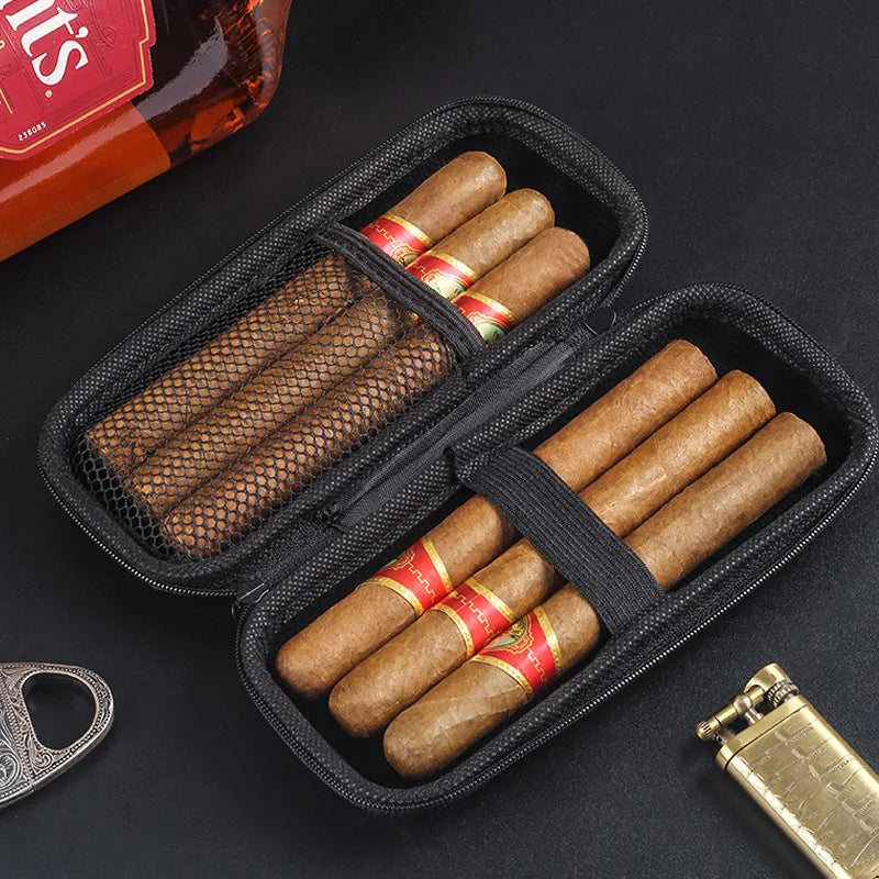 1pc Portable Cigar Travel Case EVA Light weight Cigar Holder Bag Zipper Carrying Case for Cigar Accessories Cool Gadget 2026
